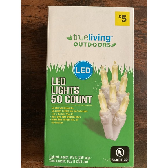 2 New True living Outdoor LED Lights 50 Count Each - Picture 2 of 3